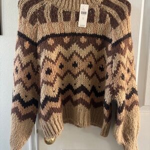 NWT Anthropologie Geometric By Anthropologie Sweater S